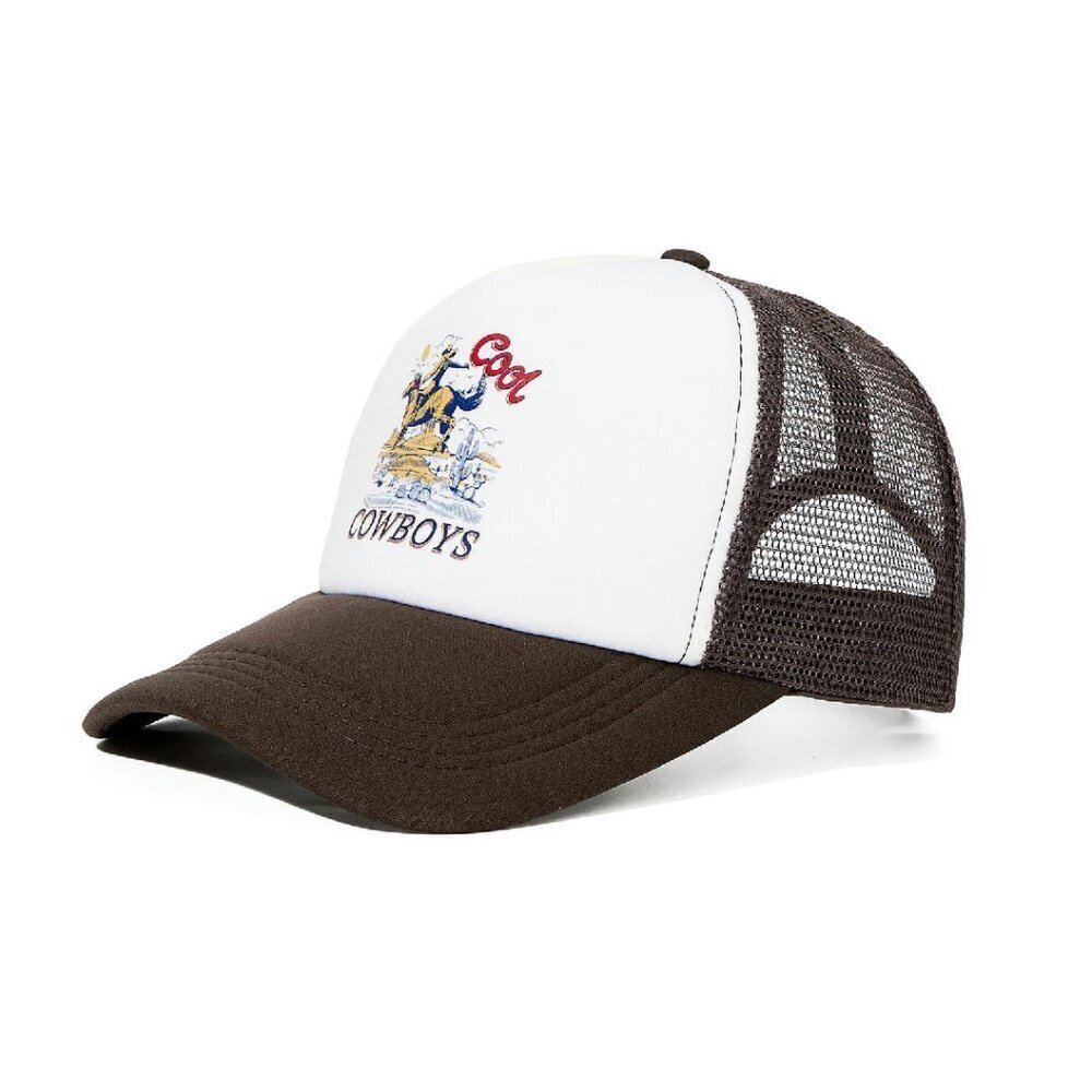 Vintage Adjustable Snapback Trucker Hat - Polyester Mesh Back - Unisex